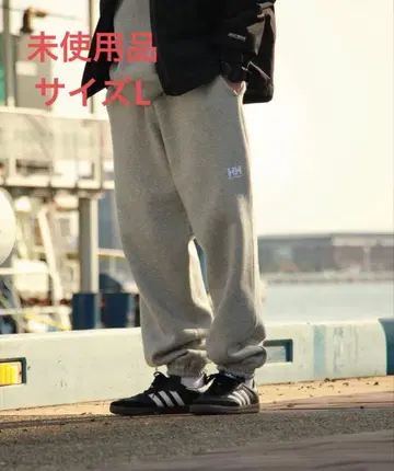 미사용품 헬리한센 스웨트 팬츠 속기모 블랙