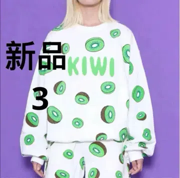 새상품 나오미짱 punyus 후드 올 패턴 맨투맨 키위 사이즈 3