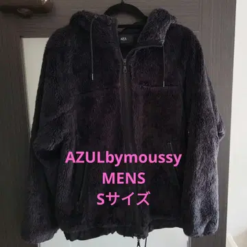 AZUL by moussy 보아 점퍼 네이비 후드 부착