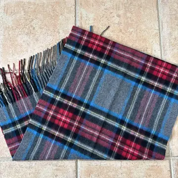 캐시미어 타탄 체크 울 혼방 스톨