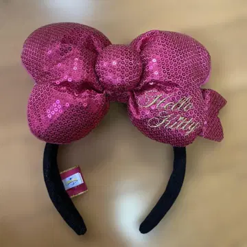 USJ 헬로키티 핑크 리본 머리띠