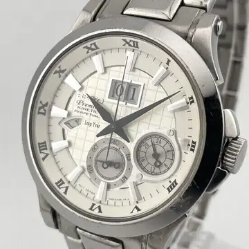 [ 작동 ] 세이코 프리미에 빅 데이트 키네틱 손목시계 로만