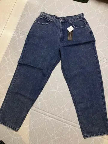 케미컬 워시 블루 데님 팬츠 geneless 미사용 와이드 팬츠