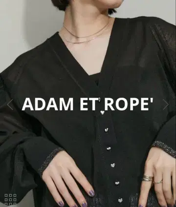 [ ADAM ET ROPE ] 포인트 시어 니트 가디건