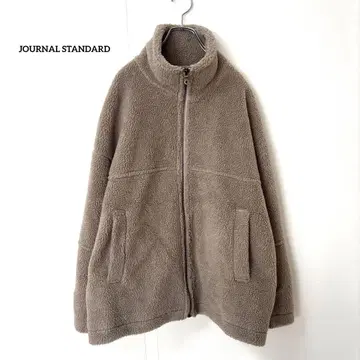 저널 스탠다드 [ F ] 라이트 보아 블루종 풀 집업 베이지 루즈핏