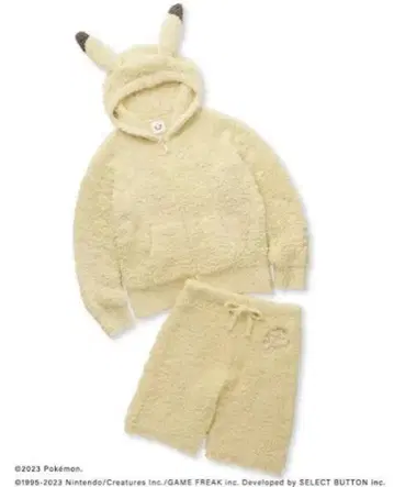 젤라또피케 포켓몬 콜라보 피카츄 후드 부착 룸웨어 남성용 M