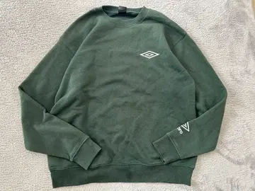 UMBRO 맨투맨 양면 자수 로고 오아시스 아리하라 미유키 모스그린