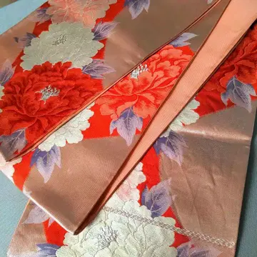 화려한 꽃무늬 후쿠로 오비