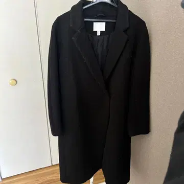 H&M 블랙 롱 코트