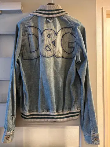 D&G 데님 자켓 블루종 돌체&가바나 백 로고