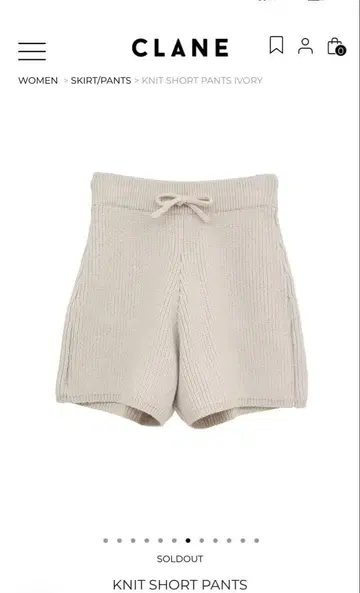 CLANE KNIT SHORT PANTS