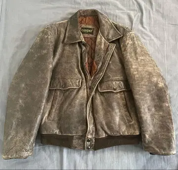 COOPER 천연 가죽 가죽 자켓