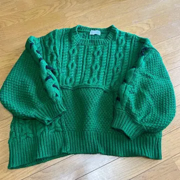 Simplicite 긴팔 니트 FREE 그린 여성용