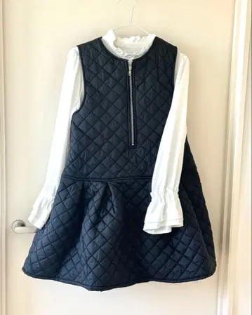 택 포함 새상품 퀼팅 원피스