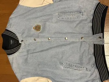 BEAMS HEART 바시티 자켓 S 사이즈 데님/베이지