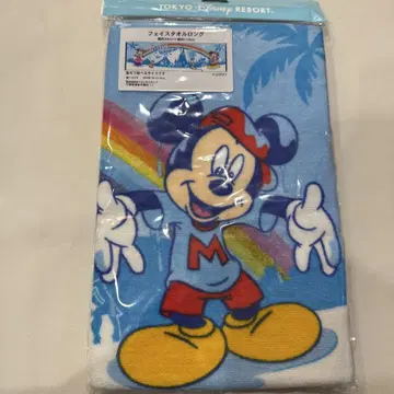 새상품 페이스 타월 롱 미키마우스와 친구들 썸머 쿨 오프