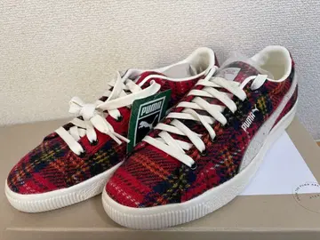 미사용 PUMA 체크 무늬 스니커즈 해리스 트위드