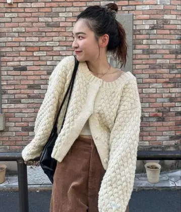 mystic 포코포코 니트 가디건