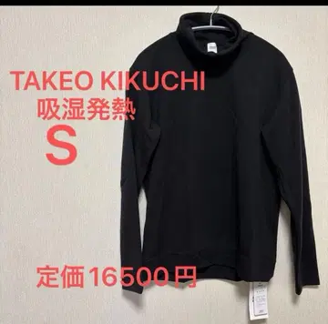 TAKEO KIKUCHI 흡습 발열 터틀넥 블랙 [ S ] 미사용