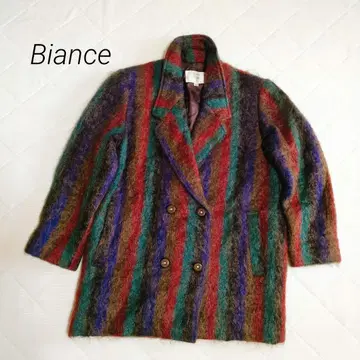 Biance 더블 브레스트 체스터 자켓 테일러드 모 100%