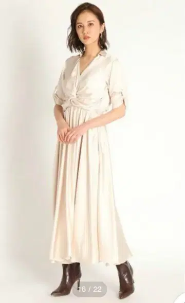 CELFORD 새틴 트위스트 원피스 36