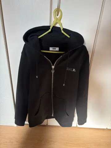 BALR. 블랙 풀 집업 후드티 XS