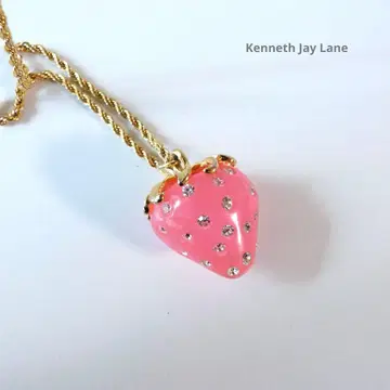 Kenneth Jay Lane 케네스 제이 레인 딸기 목걸이 핑크