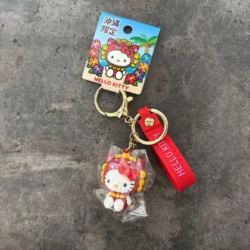 오키나와 한정판 헬로키티 스트랩 시사 키티 산리오 지역 한정