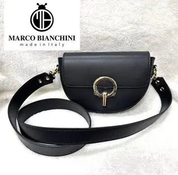 새상품 MARCO BIANCHINI 숄더백 천연 가죽 BLACK5-33