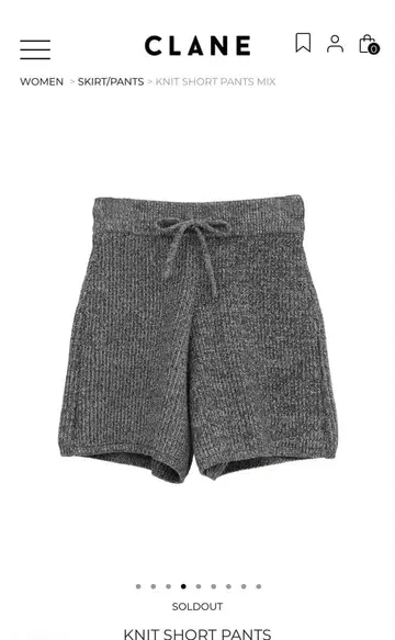 CLANE KNIT SHORT PANTS