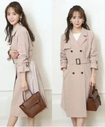 Apuweiser-riche 카멜 백 플리츠 트렌치코트 사이즈 2