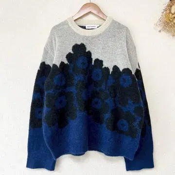 정가 7만 marimekko 우니코 Unikko 울 니트 바이컬러