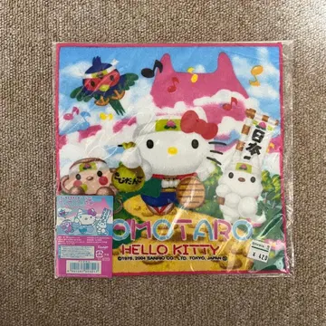 지역 한정 키티 손수건 오카야마 복숭아 타로