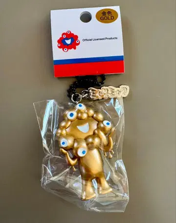 오사카 간사이 엑스포 미야쿠미야쿠 입체 PVC 키링 골드 컬러 골드