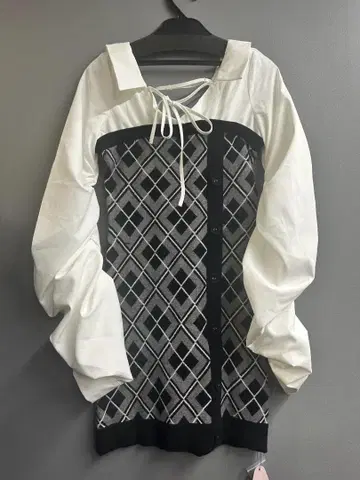 BUBBLES 버블스 루즈 셔츠 니트 원피스