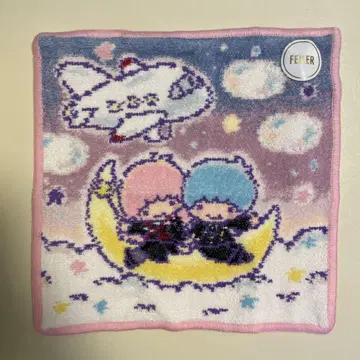 페이러 타월 손수건 JAL 한정판 리틀트윈스타 1개 테두리 핑크