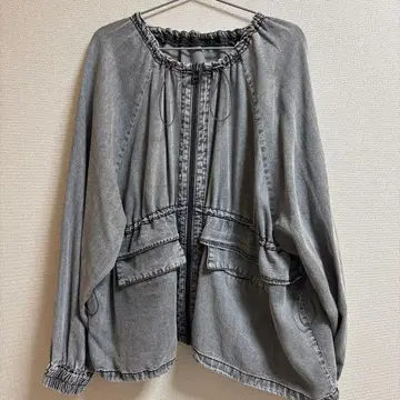 미사용 새상품 니카 자켓 아우터 데님 셔츠 드로스트 그레이