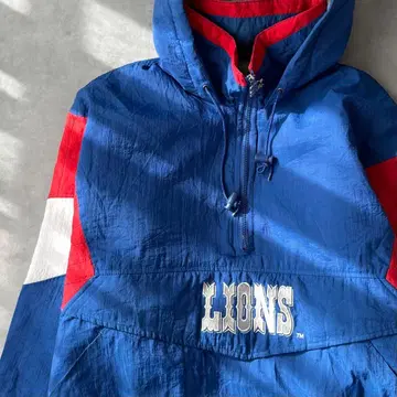 14936 STARTER 디트로이트 라이온즈 충전솜 아노락 후드티