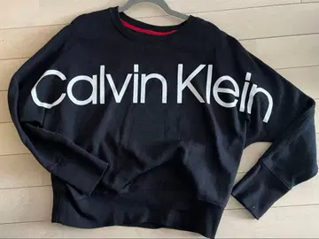 Calvin Klein 빅 로고 맨투맨 블랙 L