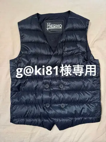 새상품급 Herno 헬노 네이비 다운 베스트 더블 브레스트