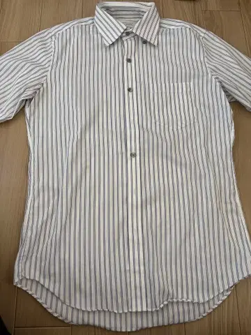 DURBAN 반팔 스트라이프 비즈니스 셔츠 사이즈 40