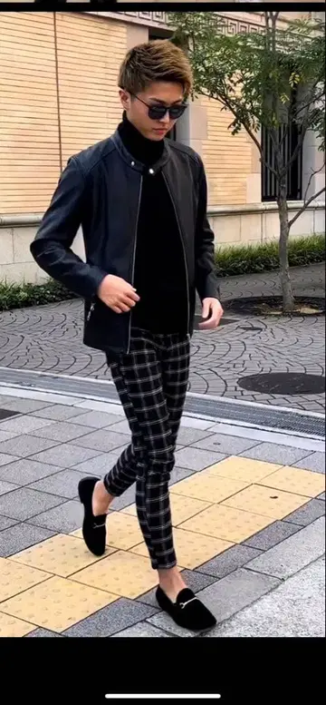 PREMIUM BLACK CHECK SLACKS