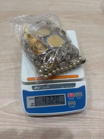 유품 정리 액세서리 귀찌 목걸이 펄 등 세트