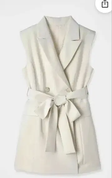 화이트 더블 브레스트 베스트