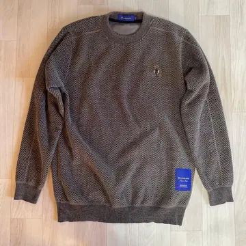 Emmauela 헤링본 캐시미어 니트 52 그레이