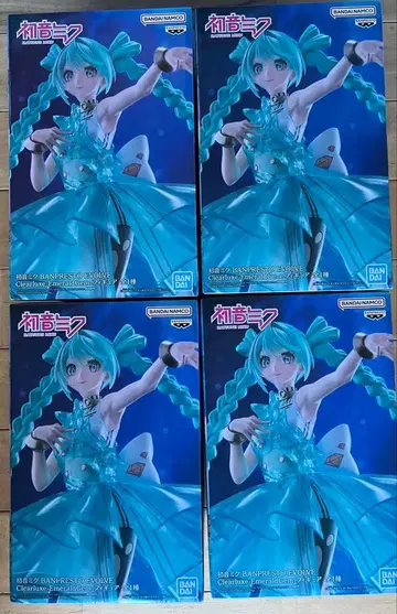 하츠네 미쿠 Clearluxe EmeraldGem 피규어 x 4개 세트