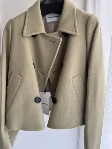 [미사용 새상품] EMMEL REFINES 피코트 울 가을 옷 숏 기장