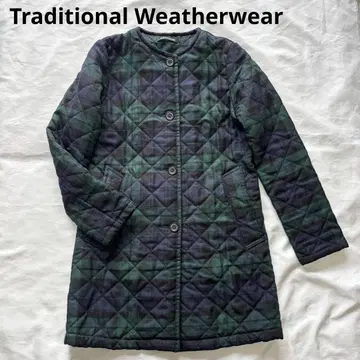 [레어 새상품급] 트래디셔널 웨더웨어 노카라 퀼팅 코트