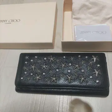 JIMMY CHOO 블랙 가죽 장지갑