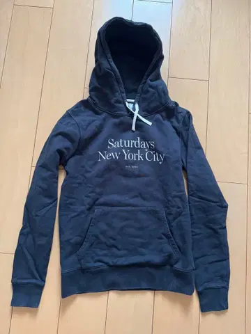 Saturdays New York City 후드 부착 후드티 블랙 S